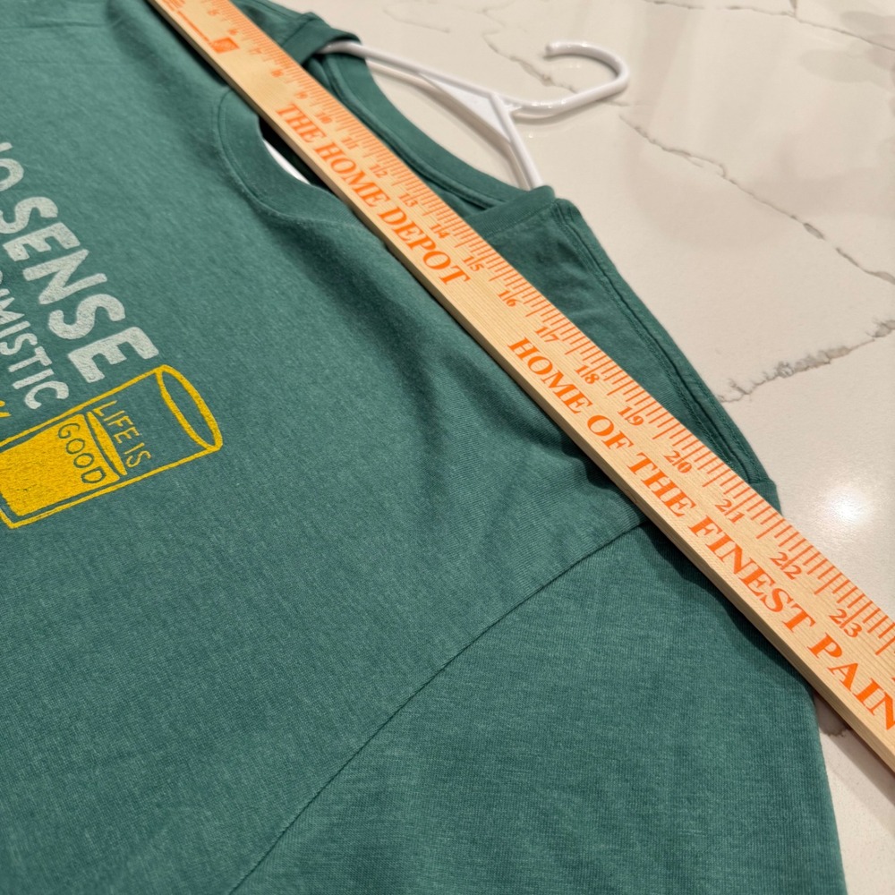 Life is Good Mens Crusher Tee XXL Green Long Sleeve Graphic T-Shirt Pessimistic - Picture 4 of 10